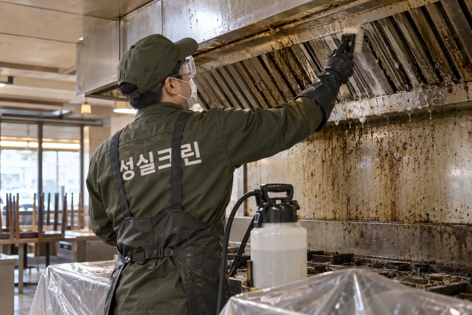 안산시 일회성대청소 현장에서 가구 하부·벽면 모서리·상부 틈새의 묵은 때를 수작업으로 제거하는 장면